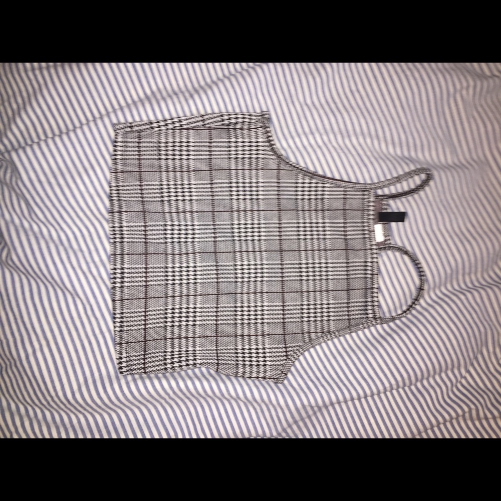 H&M plaid halter crop top